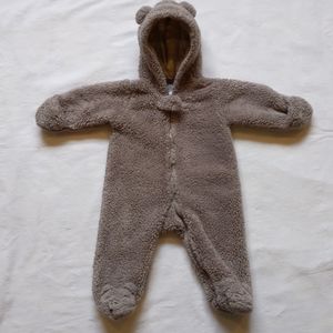 CARTER'S CHILDREN'S PLUSH FOOTIE ZIP UP WITH HOOD
